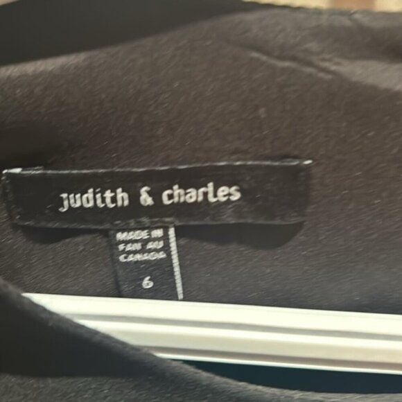 JUDITH & Charles wool blend sleeveless Color block sheath dress 6 made in Canada - Picture 7 of 11